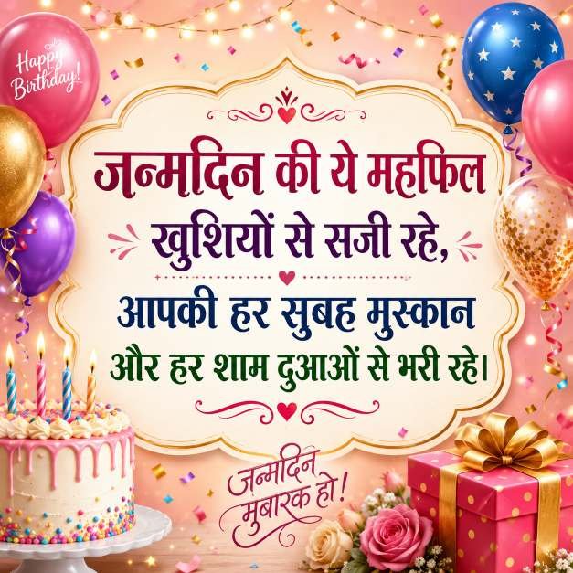 Birthday Shayari In Hindi | बेस्ट जन्मदिन शायरी हिंदी में